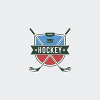 hockey logo distintivo semplice design vettore