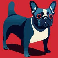 llustration vettore grafico di francese bulldog bene per logo, icona, mascotte, Stampa o personalizzare il tuo design