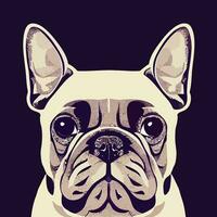 illustrazione vettore grafico di francese bulldog bene per logo, icona, mascotte, Stampa o personalizzare il tuo design