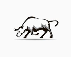 printbull logo design modello. Toro illustrazione vettore