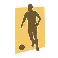 maschio calcio giocatore vettore silhouette