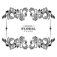 illustrazione cornice floreale artistica decorativa vettore