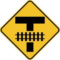 autostrada leggero rotaia transito grado attraversamento cartello vettore