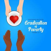 internazionale giorno per il eradicazione di povertà vettore illustrazione.