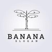 moderno linea arte Banana albero logo vettore illustrazione design