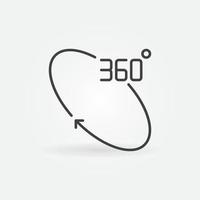 vettore 360 grado rotazione schema concetto icona