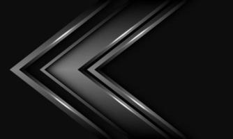astratto argento freccia ombra direzione geometrico su grigio con vuoto spazio design moderno lusso futuristico sfondo vettore