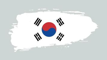 Vintage ▾ grunge struttura Sud Corea astratto bandiera vettore