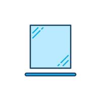 mensola e bagno specchio vettore concetto colorato icona