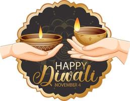 buon diwali festival delle luci vettore