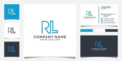vettore di progettazione del logo della lettera iniziale rl o lr.