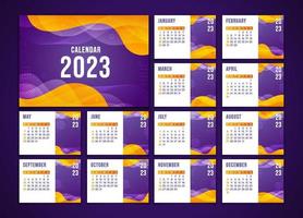 elegante 2023 calendario modello per attività commerciale vettore