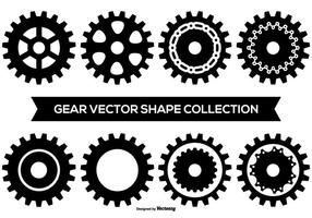 Collezione di forme Gear vettore