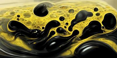 nero e giallo liquido sfondo vettore