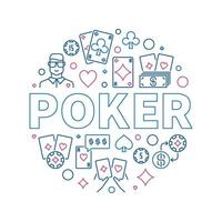 poker vettore il giro creativo schema illustrazione