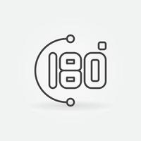 180 gradi lineare vettore concetto icona o logo elemento