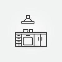 cucina schema vettore concetto icona o simbolo