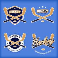 hockey gli sport distintivo impostato collezione vettore