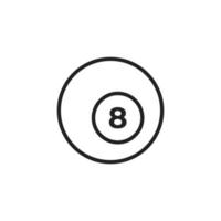 biliardo palla icona logo simbolo vettore
