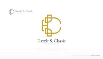 iniziale lettera d e c logo design con astratto e minimalista concetto. dc o CD iniziale logo con oro linea stile vettore