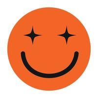 divertente Groovy emoji. vettore icona