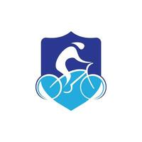 Ciclismo gara vettore logo design. bicicletta negozio logo design modello.