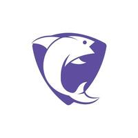 pesce vettore logo design. pesca logo concetto.