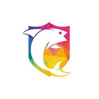 pesce vettore logo design. pesca logo concetto.