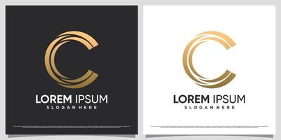 iniziale lettera c logo design per attività commerciale icona con moderno concetto e creativo elemento vettore