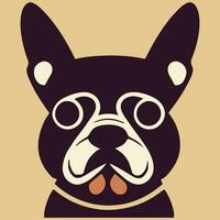 illustrazione vettore grafico di divertente Marrone francese bulldog isolato bene per logo, icona, mascotte, Stampa o personalizzare il tuo design