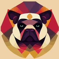 illustrazione vettore grafico di bulldog nel tribale stile isolato bene per logo, icona, mascotte, Stampa o personalizzare il tuo design