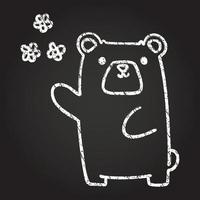 simpatico orso disegno a gesso vettore