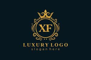 iniziale xf lettera reale lusso logo modello nel vettore arte per ristorante, regalità, boutique, bar, Hotel, araldico, gioielleria, moda e altro vettore illustrazione.