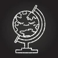 geografia globo disegno a gesso vettore