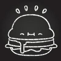 simpatico disegno con il gesso per hamburger vettore