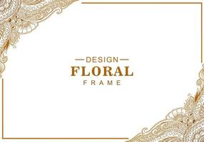 cornice floreale dorata decorativa artistica vettore