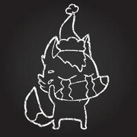 disegno di gesso del lupo festivo vettore
