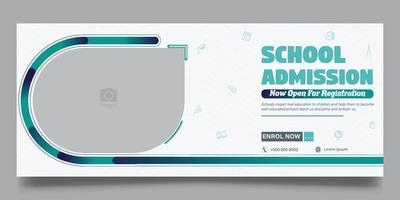 modello di banner scolastico vettore