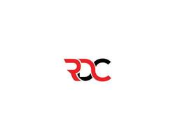 unico lettera rdc logo design creativo iniziale vettore icona.