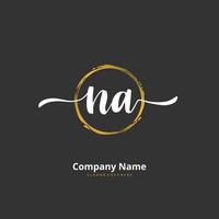 n / A iniziale grafia e firma logo design con cerchio. bellissimo design manoscritto logo per moda, squadra, nozze, lusso logo. vettore