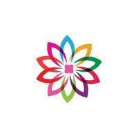 plumeria fiore logo vettore