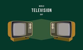 Vintage ▾ televisione cartone animato illustrazione. mondo televisione giorno illustrazione vettore