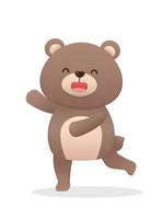 adorabile bambino orso o orso o orsacchiotto orso mascotte, carino giocoso cartone animato Bambola, vettore cartone animato stile
