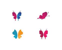 set di icone di farfalla design vettore