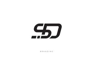 sd monogramma lettera logo vettore