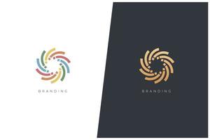 marketing commercio networking vettore logo