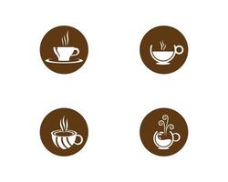 set di icone di tazza di caffè vettore
