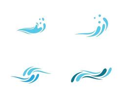 set di design del logo onda d'acqua vettore