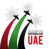 Banner degli Emirati Arabi Uniti per celebrare la giornata nazionale vettore