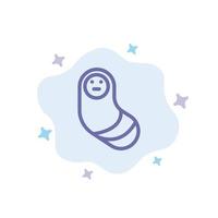 bambino neonato neonato blu icona su astratto nube sfondo vettore